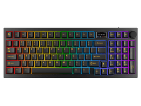 Avax GM03R PRO Gasket RGB tri-mode mechanikus billentyűzet, piros switch Avax GM03R PRO Gasket RGB tri-mode mechanikus billentyűzet, piros switch