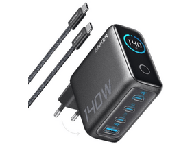 Anker B2697GZ1 Hálózati töltő, 140W, 4-Port, USB-C, fekete