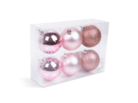 Family 58773E Karácsonyfadísz szett, pezsgőarany, 6 db Family 58773E Karácsonyfadísz szett, pezsgőarany, 6 db