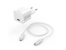 Hama 201675 USB-C Töltő, 1m kábellel 20W, fehér Hama 201675 USB-C Töltő, 1m kábellel 20W, fehér