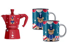 Bialetti Moka Express kotyogós kávéfőző, karácsonyi maci + 2db bögre (5318) Bialetti Moka Express kotyogós kávéfőző, karácsonyi maci + 2db bögre (5318)