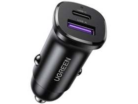 Ugreen EC305 autós töltő USB+Type-C aljzat 30W (25845) Ugreen EC305 autós töltő USB+Type-C aljzat 30W (25845)