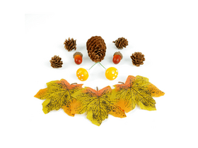 Family 59021 Őszi dekoráció, falevél, toboz, tök szett, 4 féle