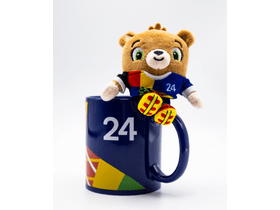 UEFA 2024 Albert 10 cm-es plüss bögrében UEFA 2024 Albert 10 cm-es plüss bögrében