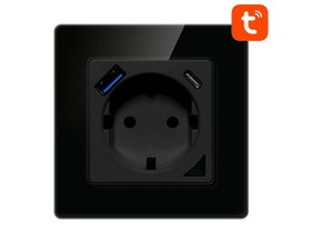 Avatto N-WOT10-USB-B USB és USB-C TUYA intelligens WiFi fali aljzat, fekete Avatto N-WOT10-USB-B USB és USB-C TUYA intelligens WiFi fali aljzat, fekete
