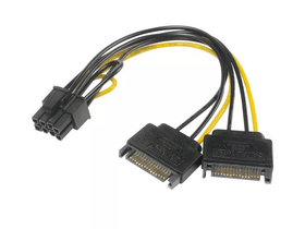 2xSATA apa 6-2pin PCIe anya adapter