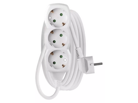 Emos P0323R Hosszabbító, 3m, 3 aljzat, fehér Emos P0323R Hosszabbító, 3m, 3 aljzat, fehér