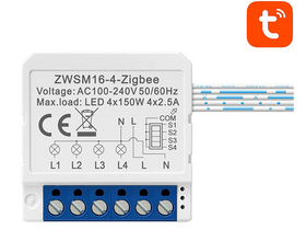 Avatto ZWSM16-W4 ZigBee TUYA intelligens aljzat kapcsoló