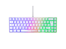 The G-Lab HYDROGEN Gaming billentyűzet, fehér (KEYZ-HYDROGEN-W/HU)
