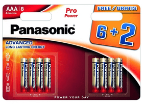 Panasonic,1,5V AAAmikro elem,6+2 FREE