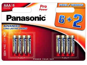 Panasonic,1,5V AAA elem 8db Panasonic,1,5V AAA elem 8db