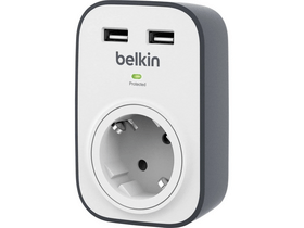Belkin BSV103VF Túlfeszültségvédő 1 aljzatos, 2xUSB Belkin BSV103VF Túlfeszültségvédő 1 aljzatos, 2xUSB