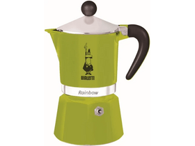 Bialetti Rainbow kotyogós kávéfőző, 1 adag, zöld (4971) Bialetti Rainbow kotyogós kávéfőző, 1 adag, zöld (4971)