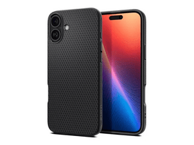 Spigen Liquid Air iPhone 16 Szilikon tok, fekete (ACS08194)