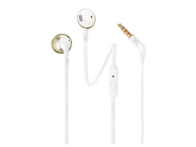 JBL Tune 205 fülhallgató, fehér/pezsgőarany (T205CGDE)