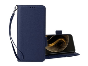 Gigapack ZTE Blade A72s 4G Bőr hatású flip tok, kék (GP-157660)