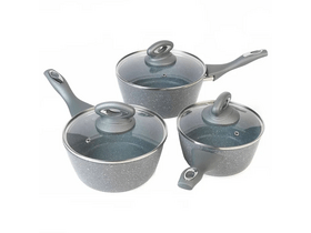Salter Marblestone Tapadásmentes, kovácsolt alumínium edénykészlet, 16/18/20cm Salter Marblestone Tapadásmentes, kovácsolt alumínium edénykészlet, 16/18/20cm