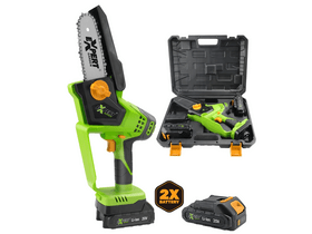 Expert  GXCH25 Akkumulátoros mini láncfűrész, 12,5cm, 2db akku+töltő+koffer