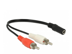 Delock 85806 Audio RCA/3,5mm sztereo jack átalakító, 20 cm Delock 85806 Audio RCA/3,5mm sztereo jack átalakító, 20 cm