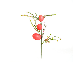 Family 57965C Húsvéti tojásfa ág, csillámos, piros, 40x16cm Family 57965C Húsvéti tojásfa ág, csillámos, piros, 40x16cm