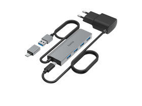 USB 3.2 GEN1 HUB 1:4 5GB +TÁPE +USB-C AD