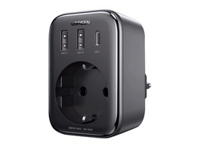 Ugreen CD314 hálózati elosztó-gyorstöltő, fekete Ugreen CD314 hálózati elosztó-gyorstöltő, fekete