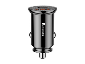 Baseus Circular Plastic autós gyorstöltő 30W, fekete (CCALLYS01)