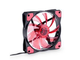 Akyga AW-12C-BR 3-pin LED ventilátor, 12cm, piros Akyga AW-12C-BR 3-pin LED ventilátor, 12cm, piros