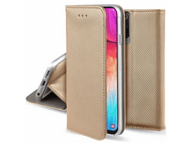 Gigapack Samsung Galaxy S23+ Bőr hatású flip tok, arany (GP-134927)