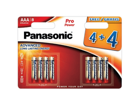 Panasonic Pro Power Gold alkáli mikro elem LR03PPG/8BW 1,5V AAA, 8 db Panasonic Pro Power Gold alkáli mikro elem LR03PPG/8BW 1,5V AAA, 8 db