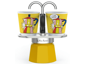 Bialetti Mini Express Lichtenstein kotyogós kávéfőző szett (1405/MR) Bialetti Mini Express Lichtenstein kotyogós kávéfőző szett (1405/MR)