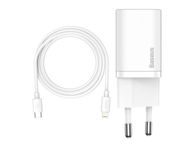 Baseus Super Si hálózati gyorstöltő+Type-C-Lightning kábel