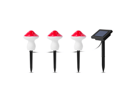 Garden of Eden LED-es szolár lámpa - 3 db gomba - melegfehér Garden of Eden LED-es szolár lámpa - 3 db gomba - melegfehér