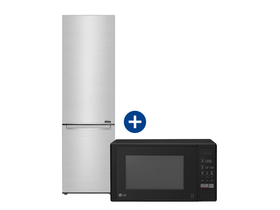 LG GBB92STBAP Alulfagyasztós hűtőszekrény + LG MS2042D Mikrohullámú sütő