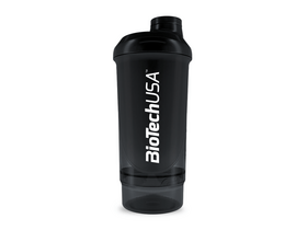BioTechUSA Wave+ Compact 500 ml (+150 ml) keverőpalack, fekete-füst BioTechUSA Wave+ Compact 500 ml (+150 ml) keverőpalack, fekete-füst