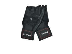 BiotechUSA Houston Csuklószorítós fekete bőrkesztyű, BiotechUSA Houston Csuklószorítós fekete bőrkesztyű,