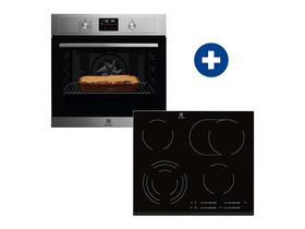 Electrolux EOF4P56X Beépíthető sütő + Electrolux EHF6547FXK Beépíthető kerámia főzőlap Electrolux EOF4P56X Beépíthető sütő + Electrolux EHF6547FXK Beépíthető kerámia főzőlap