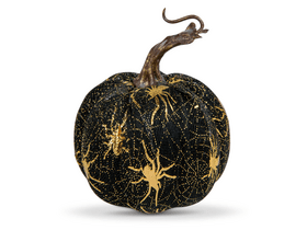 Family 56541B Halloween tök dekoráció fekete, pókkal Family 56541B Halloween tök dekoráció fekete, pókkal
