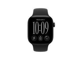 Apple Watch Series 12 GPS+Cellular, 42 mm fekete alumíniumtok, fekete sportszíj, S/M (MJG04MP/A)