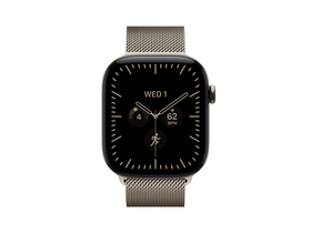 Apple Watch Series 12 GPS+Cellular, 46 mm natúr titán tok, milánói szíj, S/M (MJGP4MP/A)