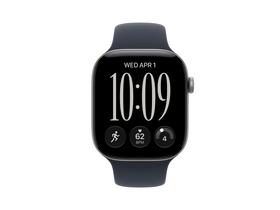 Apple Watch Series 12 GPS+Cellular, 46 mm asztroszürke alumíniumtok, tengerészkék sportszíj, M/L (MJG74MP/A)