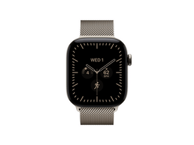 Apple Watch Series 12 GPS+Cellular, 42 mm natúr titán tok, natúr titán milánói szíjjal (MJGF4MP/A)