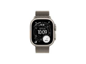 Apple Watch Ultra 3 GPS + Cellular – 49 mm-es natúr titántok, natúr titán milánói szíj – M (MEWY4QH/A)