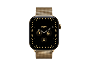 Apple Watch Series 12 GPS+Cellular, 46 mm ragyogó arany titán tok, milánói szíj S/M (MJGU4MP/A)