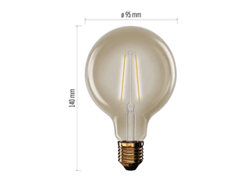 LED VINTAGE G95 4,5W(40W) 420LM E27 WW+