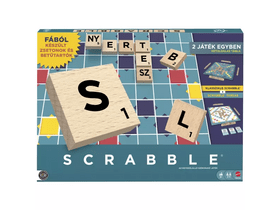 Scrabble: Original társasjáték 2 az 1-ben, fa (JLJ67)