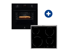 Electrolux LOF4P06BK Beépíthető sütő + Electrolux EHF6240XXK Beépíthető kerámia főzőlap