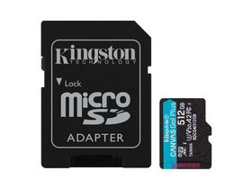 Kingston Canvas Go Plus microSD kártya, 512 GB (SDCG4/512GB) Kingston Canvas Go Plus microSD kártya, 512 GB (SDCG4/512GB)