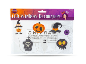 Family Halloween-i LED ablakdekor - gél - többféle forma (58186C) Family Halloween-i LED ablakdekor - gél - többféle forma (58186C)