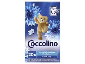 Coccolino Fresh Sky illatosító kendő szárítógéphez, 20 db Coccolino Fresh Sky illatosító kendő szárítógéphez, 20 db